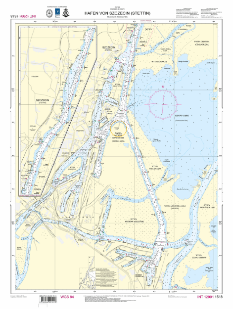 Duitse kaart 1518 - Hafen von Szczecin (Stettin)